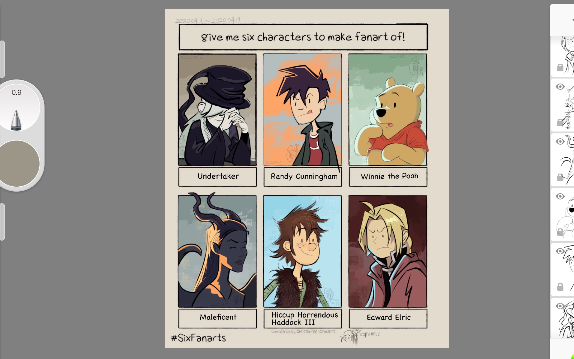 sixfanarts挑战:图层展示