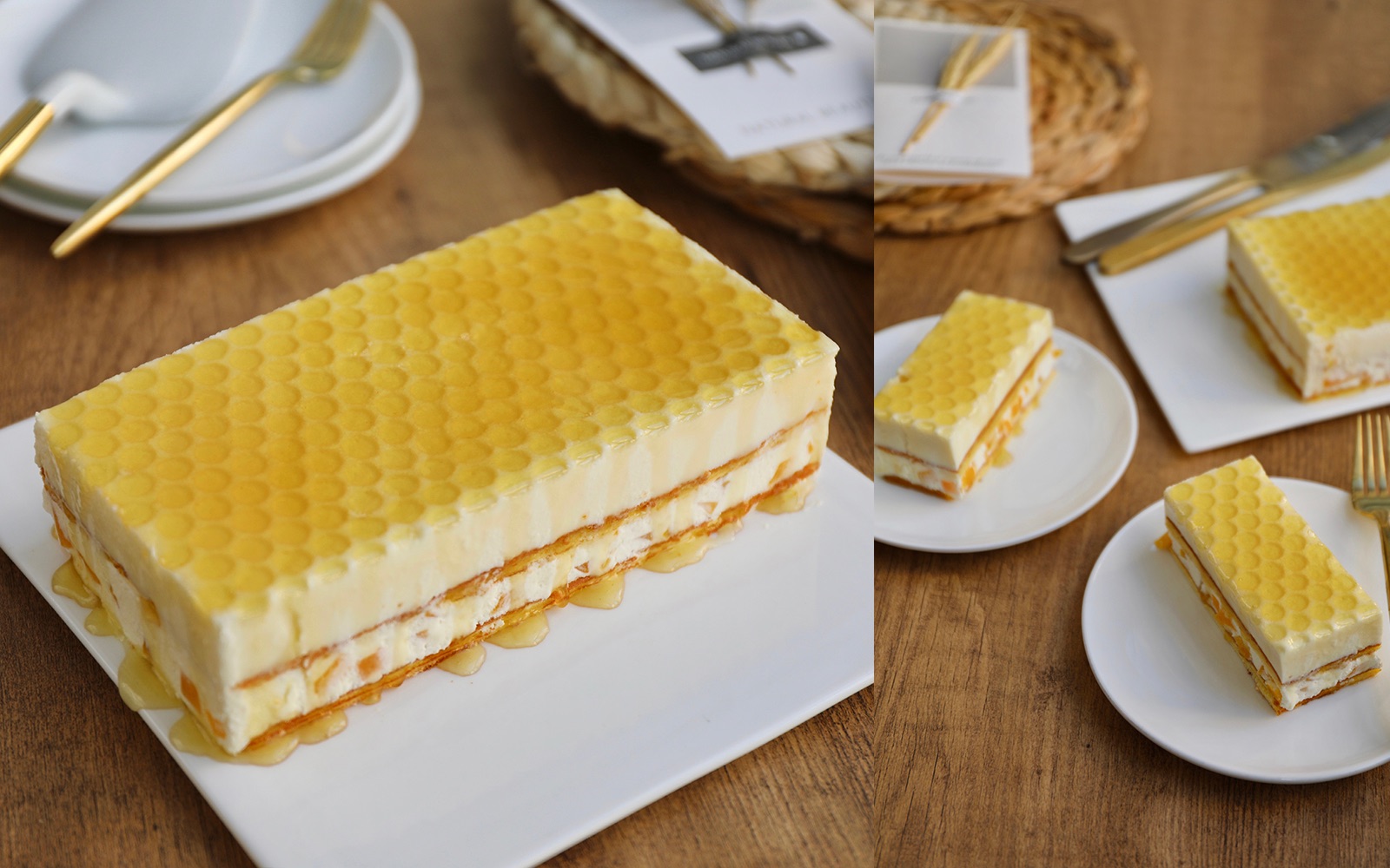 蜂蜜黄桃慕斯蛋糕