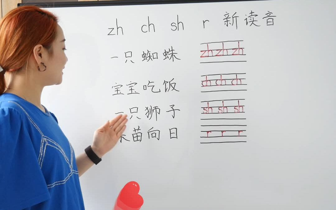 [图]幼小衔接拼音zh ch sh r卷舌部分这样教，简单易懂-花花猪写字