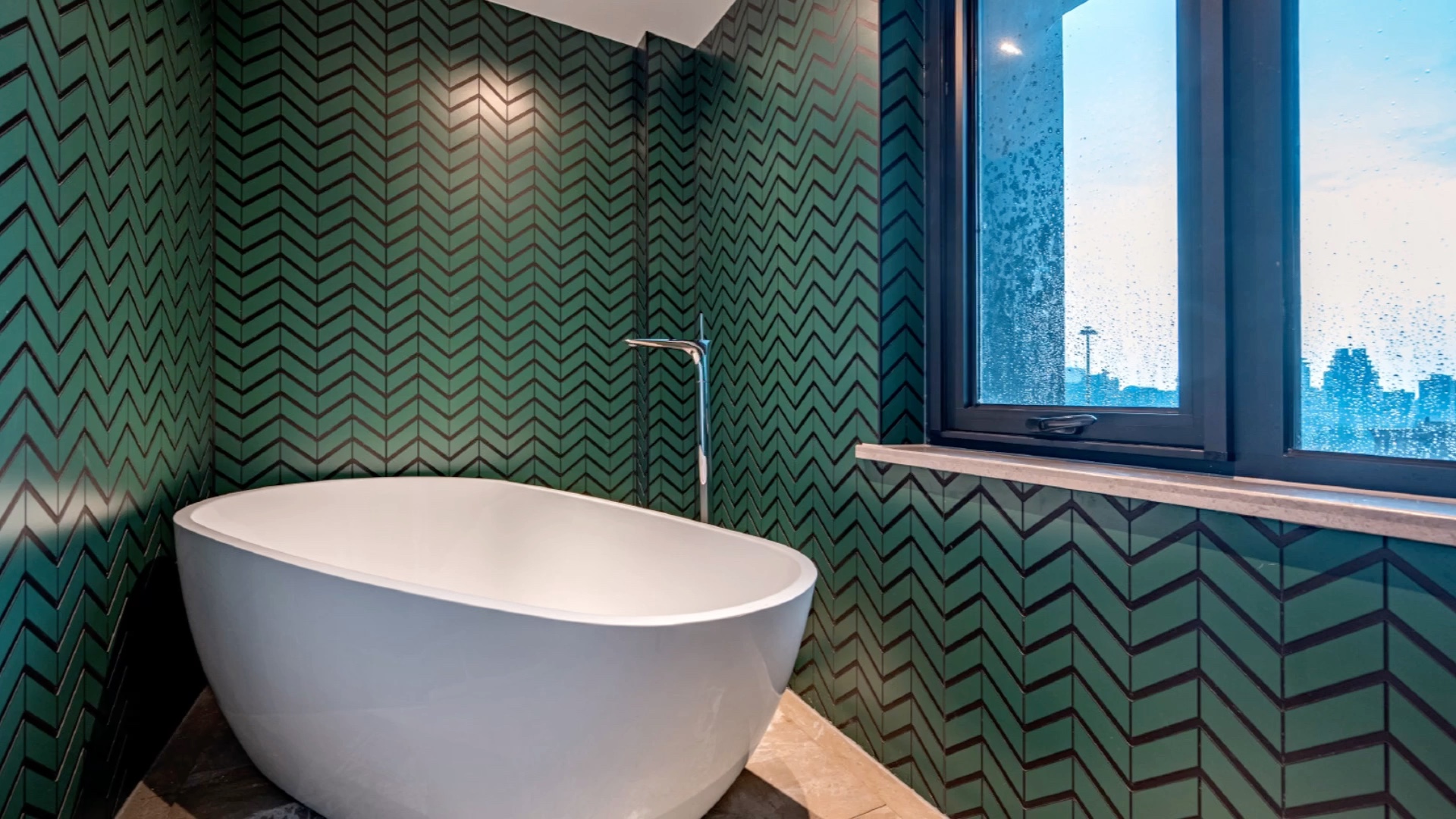 spc石晶石塑锁扣仿瓷砖墙板,秋果,你好,全季,如家酒店卫生间效果 #仿