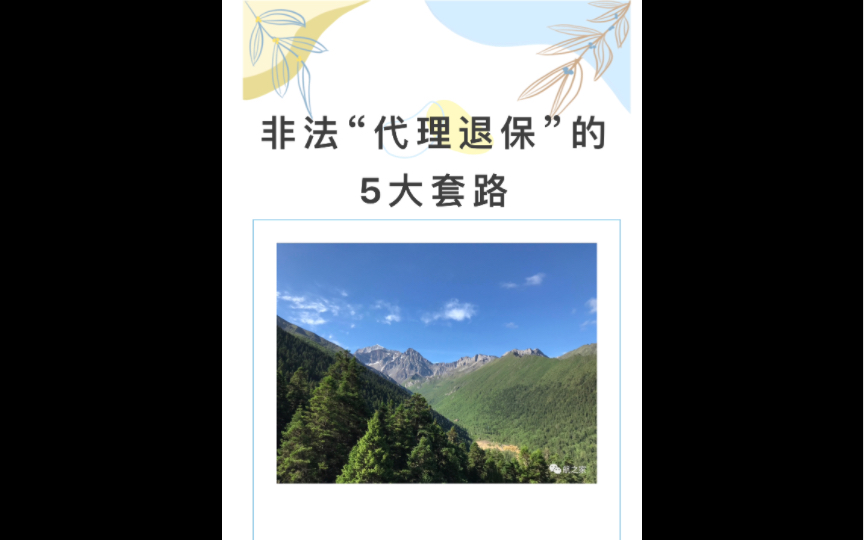 非法“代理退保”的5个套路哔哩哔哩bilibili