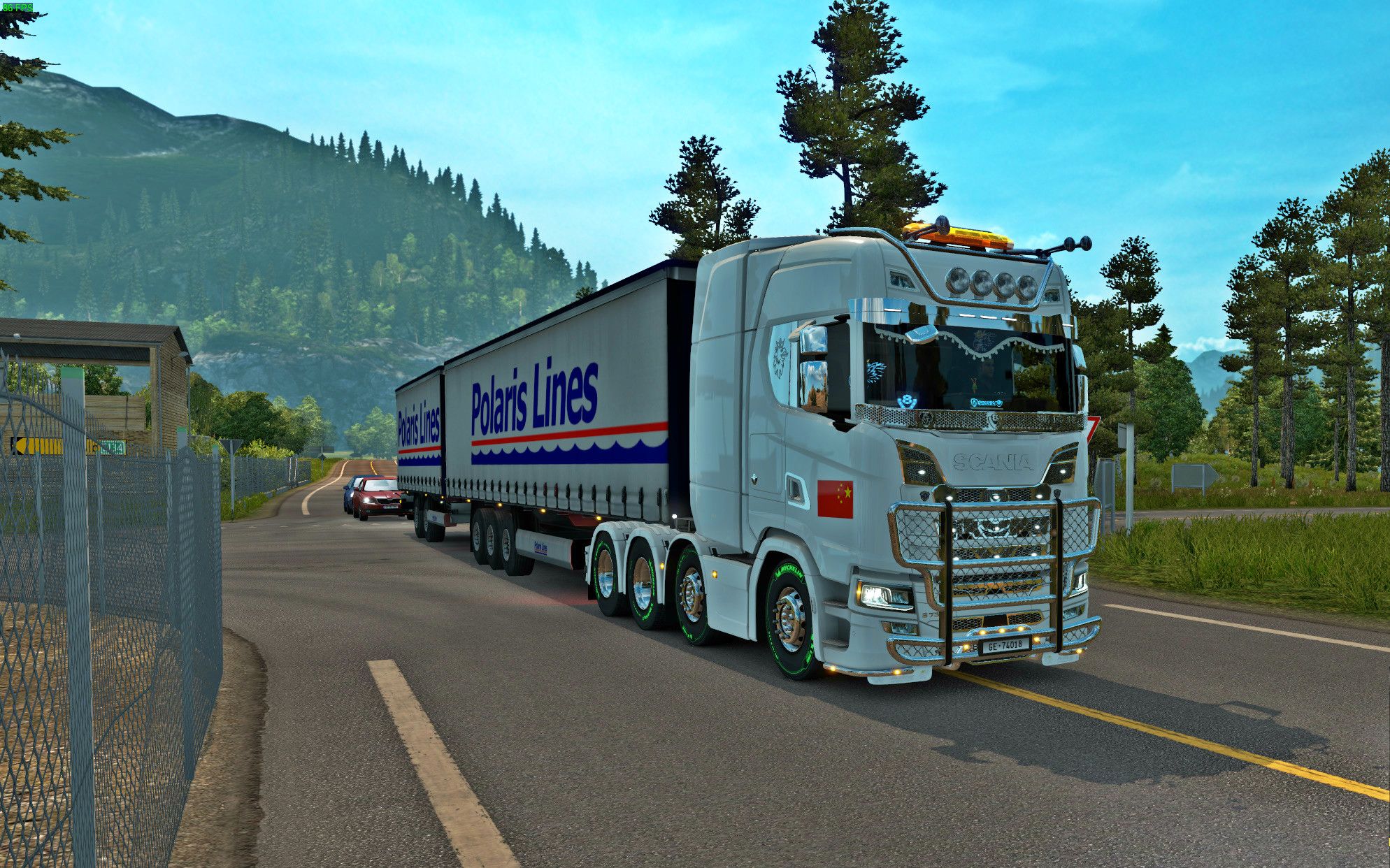 【乐美解说】 欧洲卡车模拟2 超长双货柜货物北欧1日游 再次体验北欧