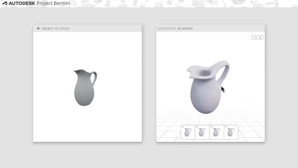 Autodesk推出bernini实验性生成式ai,根据文本2d图像或素体生成多功能3d形状哔哩哔哩bilibili