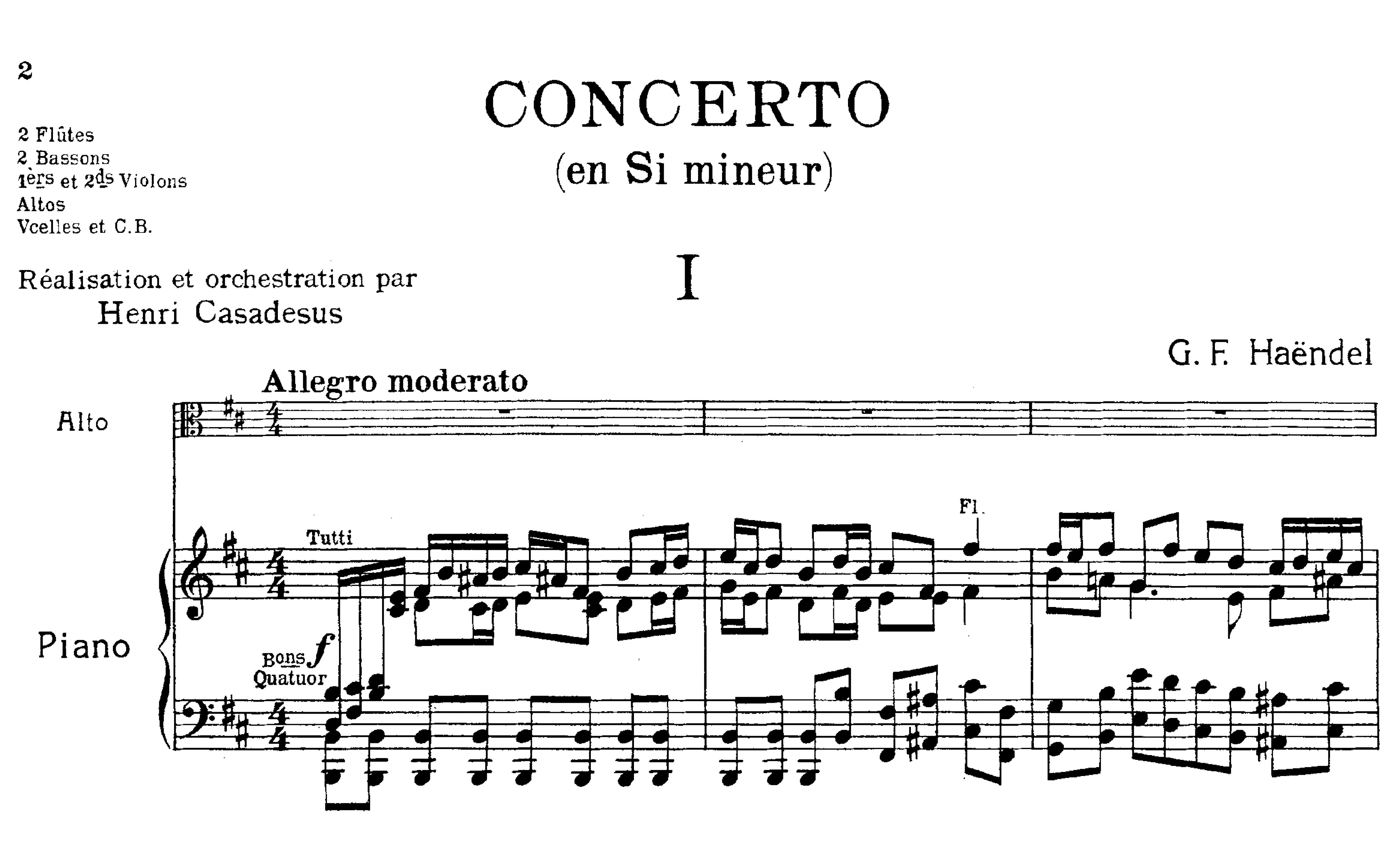 [曲谱同步][中提琴]Viola Concerto in the Style of Handel 亨德尔风格中提琴协奏曲 By Henri Casadesus哔哩哔哩bilibili