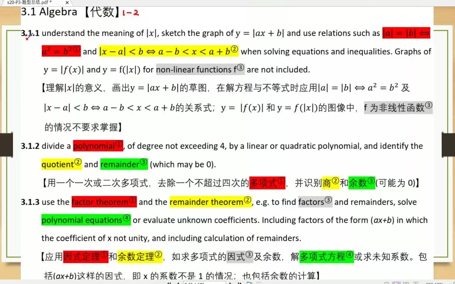 CIE ALevel 数学 纯数(P2&3) 考纲要求+s20题型总结 复习备考2020.10全球大考哔哩哔哩bilibili