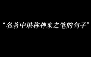 下载视频: “名著中，堪称神来之笔的句子”