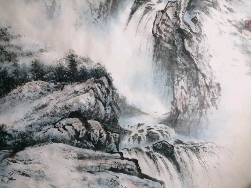 水墨伴轻音流水知我心张立启水墨丹青静听流水音系列作品欣赏壬寅年