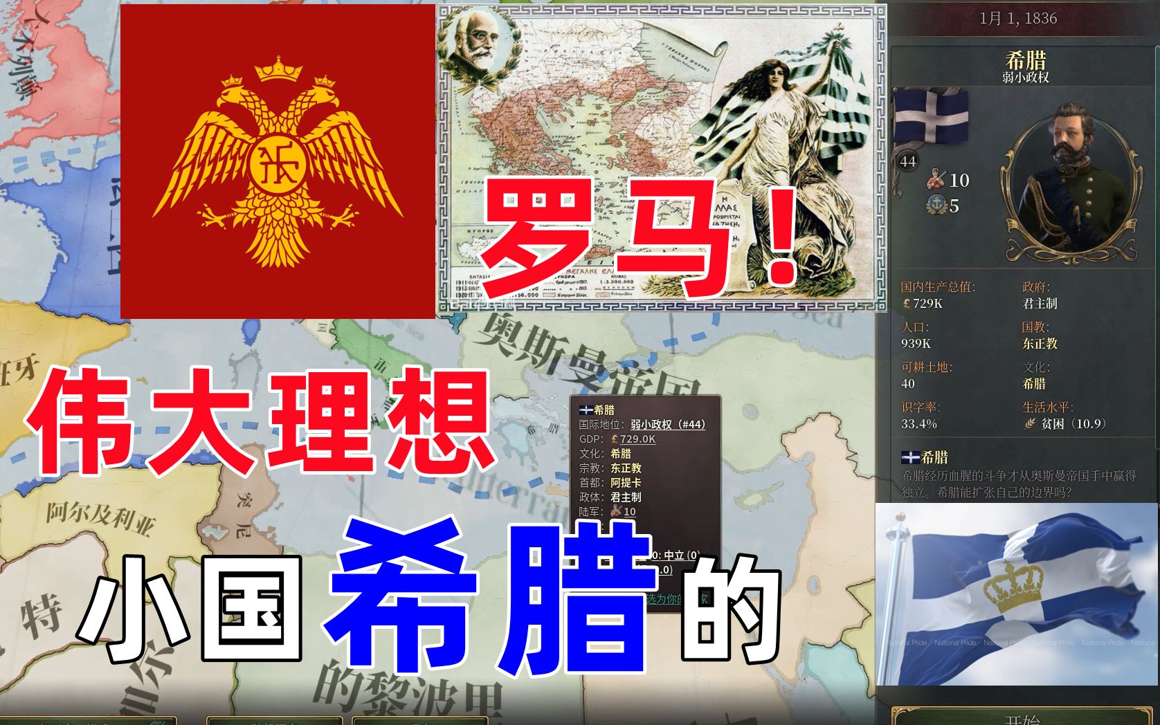 维多利亚3小国希腊的伟大理想复兴罗马01工业强国