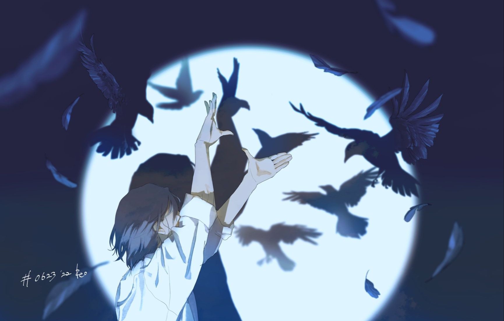 【画师安利】日本插画师re°——唯美孤寂的光感少年,到底是治愈系