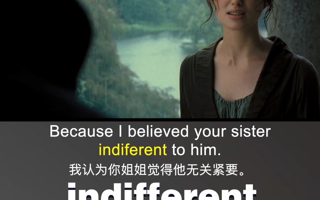 [图]#indifferent #电影片段记单词 让记单词不那么枯燥#学英语 #逆袭