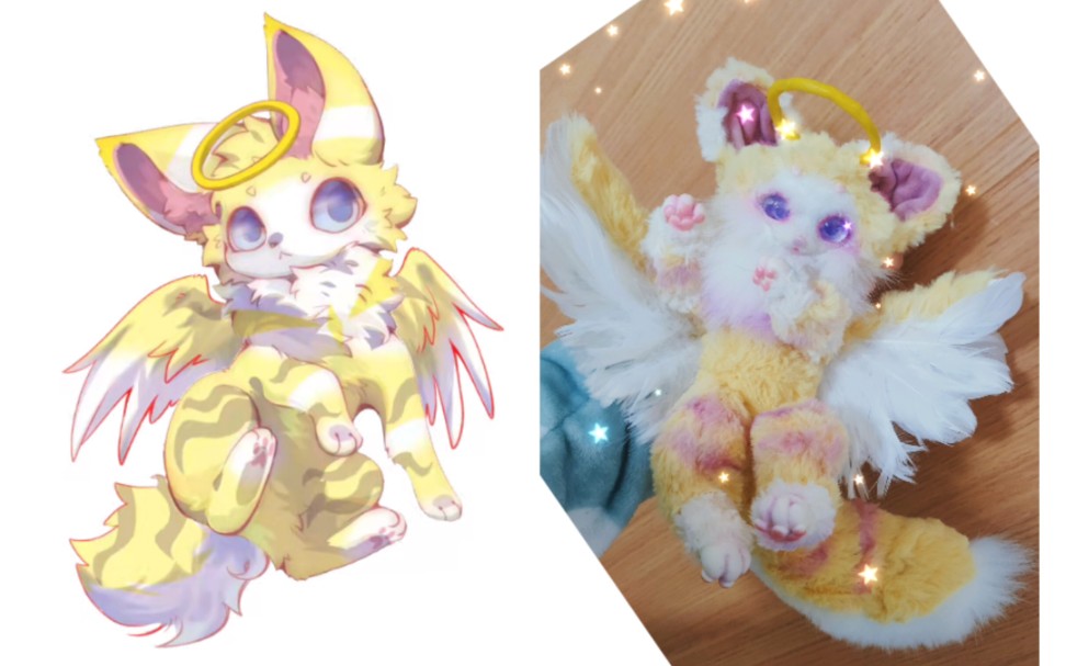 黏土抱偶超萌客订兽设抱偶制作完成