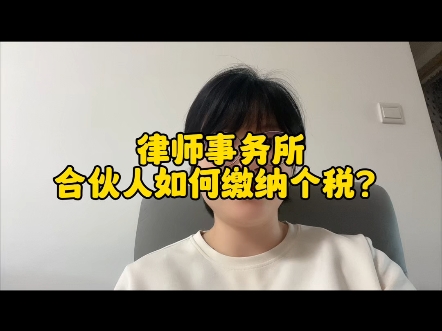 律师事务所合伙人如何缴纳个税?哔哩哔哩bilibili