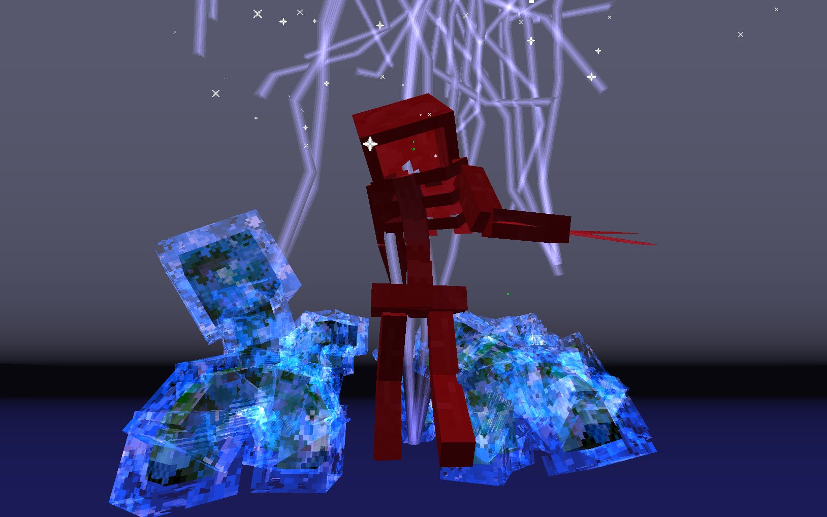 0.49 凋灵骷髅泰坦 vs 5只高压爬行者泰坦