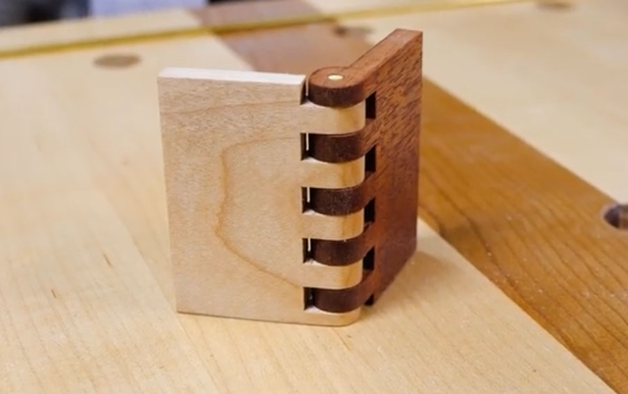 【木工 木匠 diy】木质合页的制作方法高清动画演示:家具制作中三向