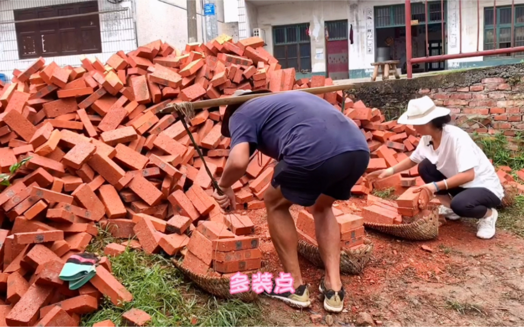 老公挑砖,川嫂捡砖,做个菱米蒸肉犒劳自己