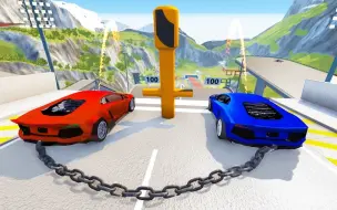 Download Video: BeamNG 汽车高速跳跃撞击