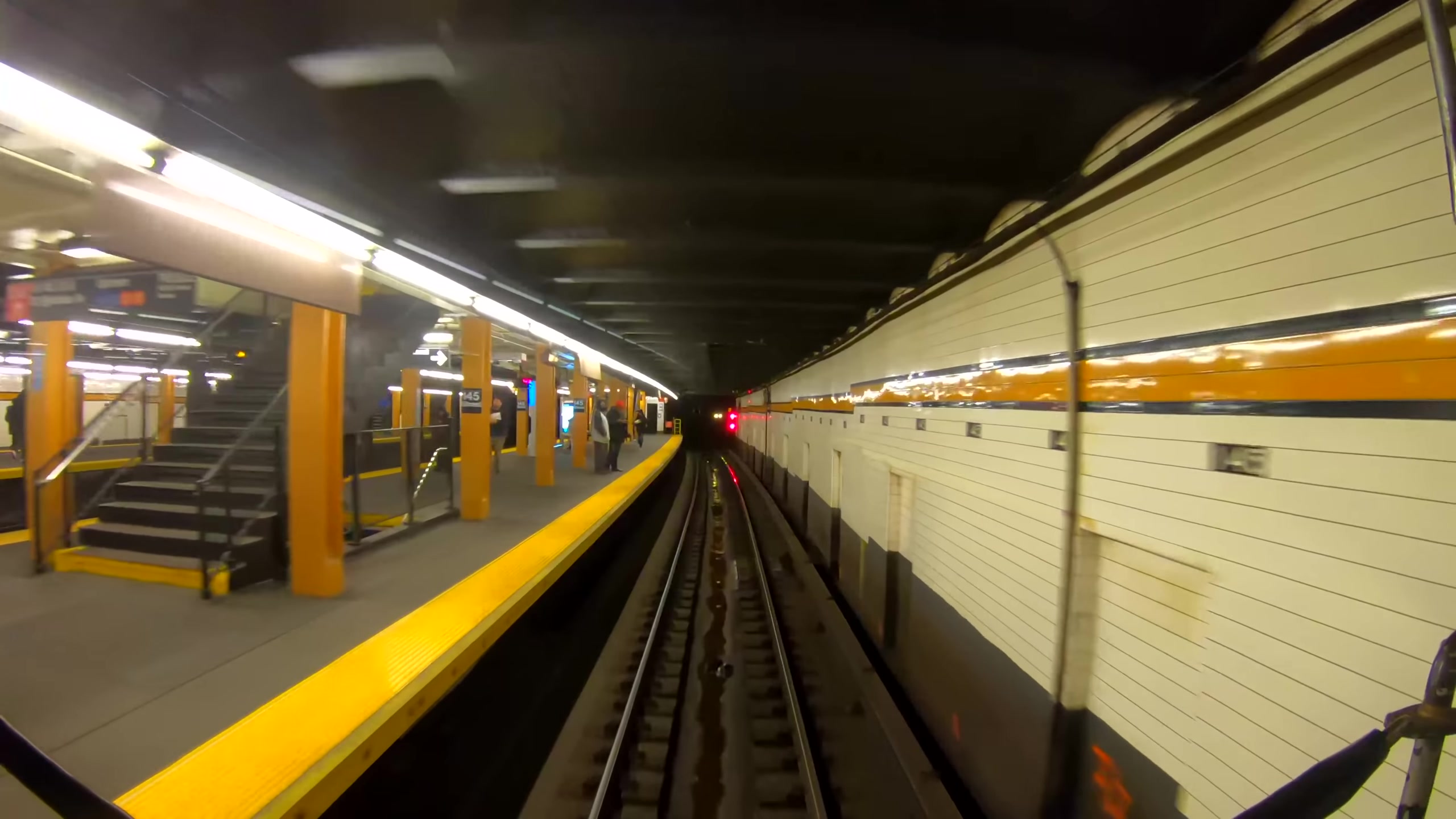 66536862 nyc subway front window view - the c line to