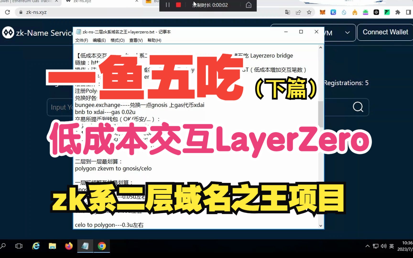 一鱼五吃(下篇)低成本交互Layerzero zk系二层域名之王项目zknameservice哔哩哔哩bilibili