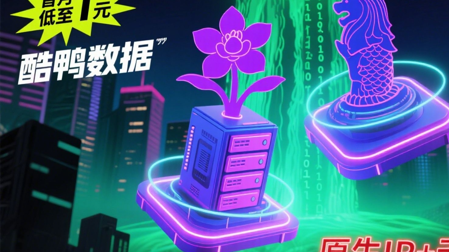 酷鸭数据新推香港/新加坡VPS:首月低至1元,原生IP+无限流量