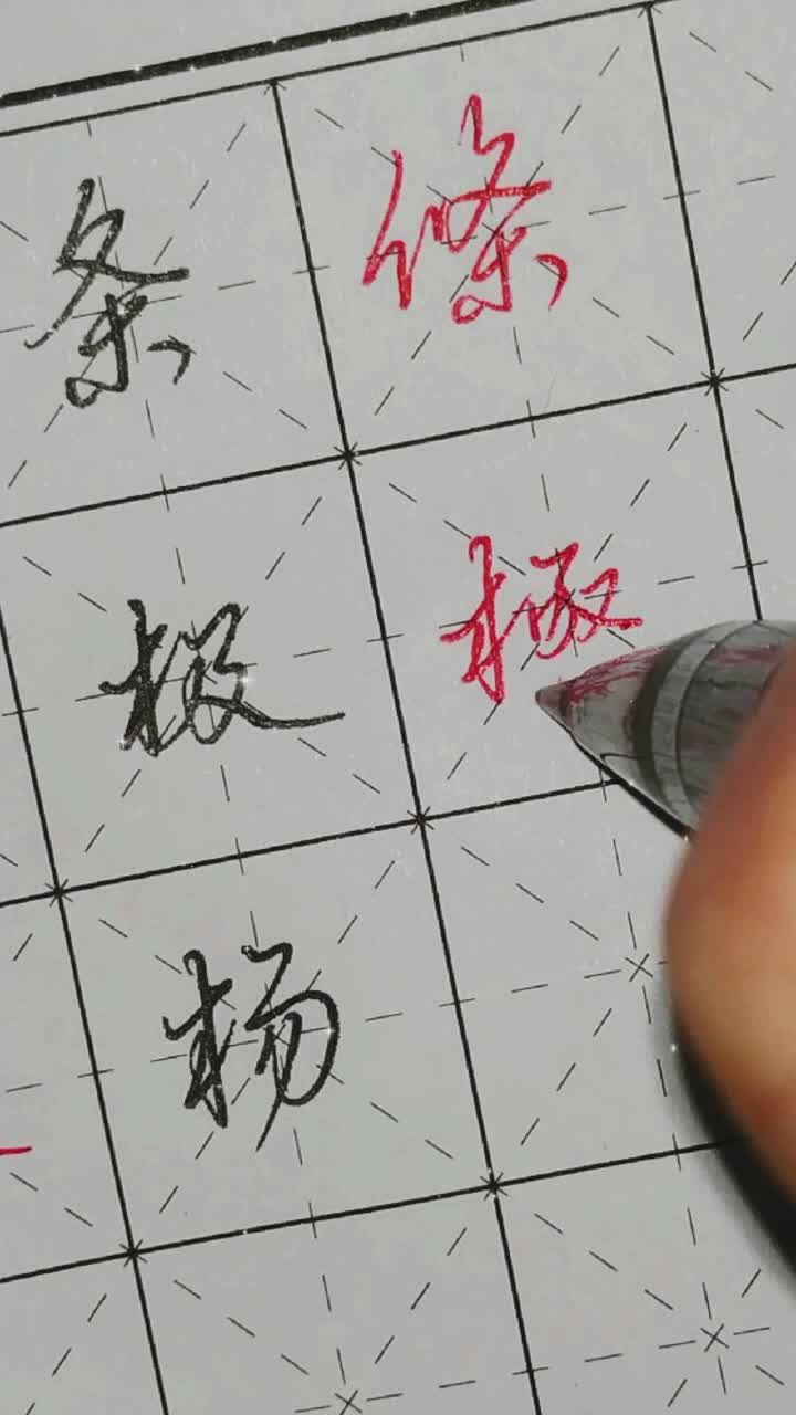 常见七笔繁体字条,极,杨哔哩哔哩bilibili