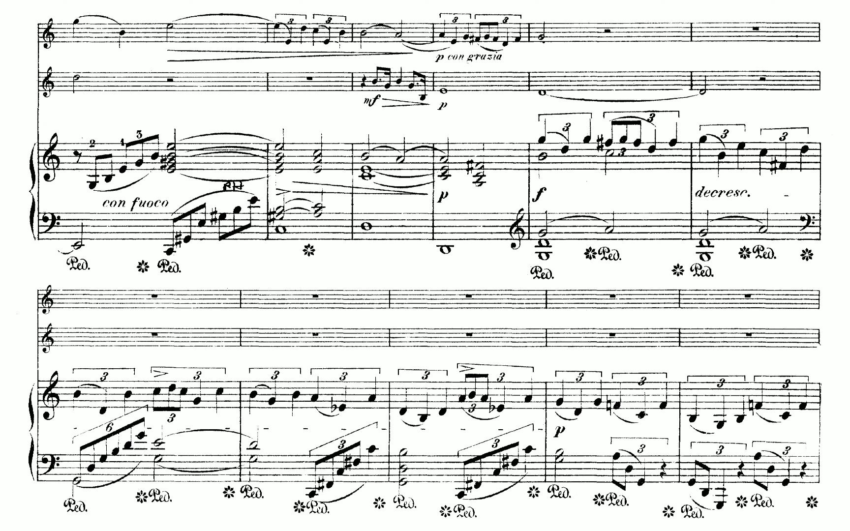 【附譜】 reinecke - 為鋼琴,雙簧管,圓號而作的三重奏, op. 188