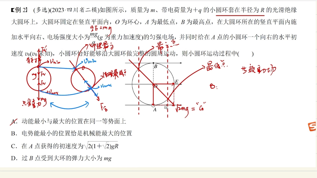 高三物理一轮复习之等效重力场哔哩哔哩bilibili