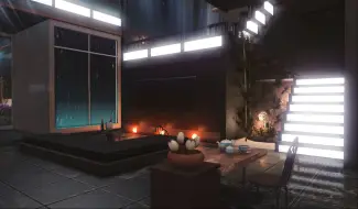 【FF14装修】L房封层|三层黑白简约现代部队房