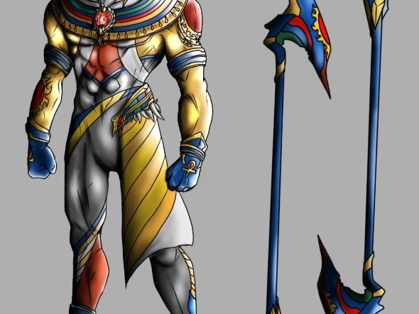 埃及风格奥特曼绘画