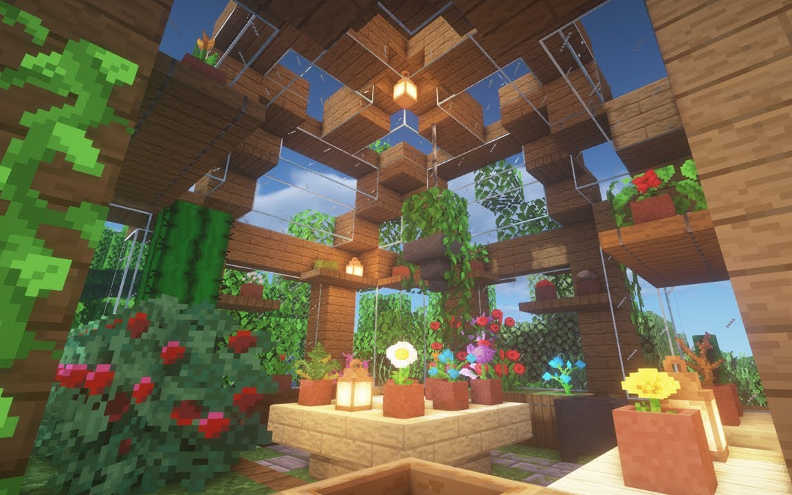 【minecraft】韩国博主jin92:圆顶温室教程.中世纪