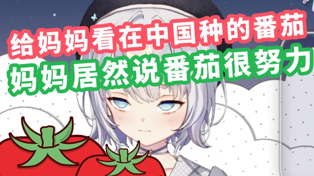lulu给妈妈看自己在中国种的番茄 妈妈不知所云【雫るる】