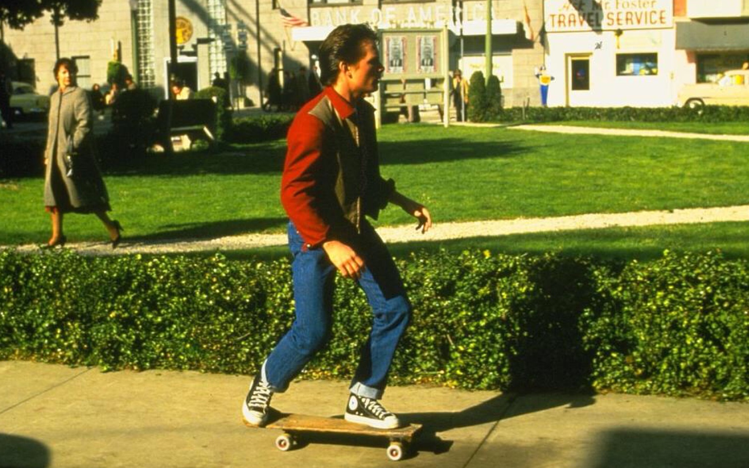 1985年的oldschool滑板经典场面回到未来