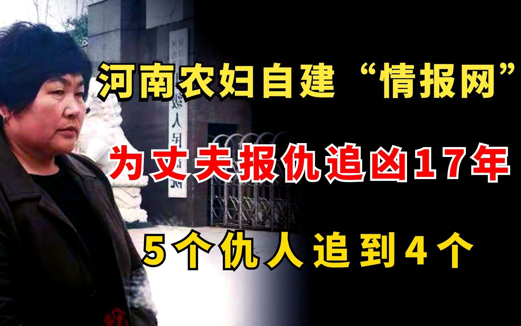 河南农妇自建“情报网”,为丈夫报仇追凶17年,5个仇人追到4个哔哩哔哩bilibili