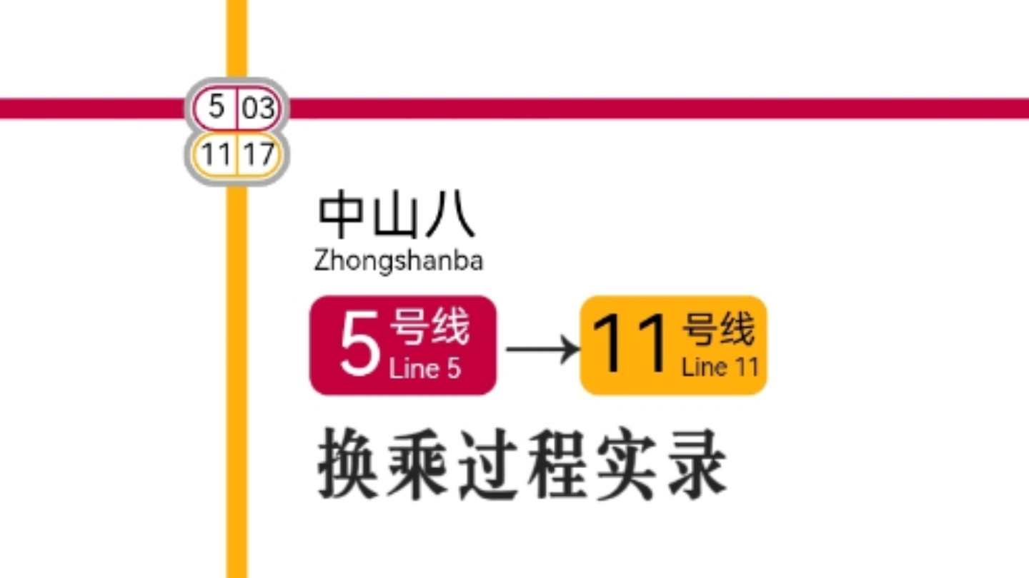 「夹层建换乘」中山八5号线→11号线换乘过程实录哔哩哔哩bilibili