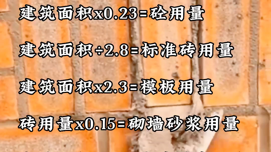 把经验公式记住,建房时不再问人,可以预估材料用量,得到大致工程造价哔哩哔哩bilibili