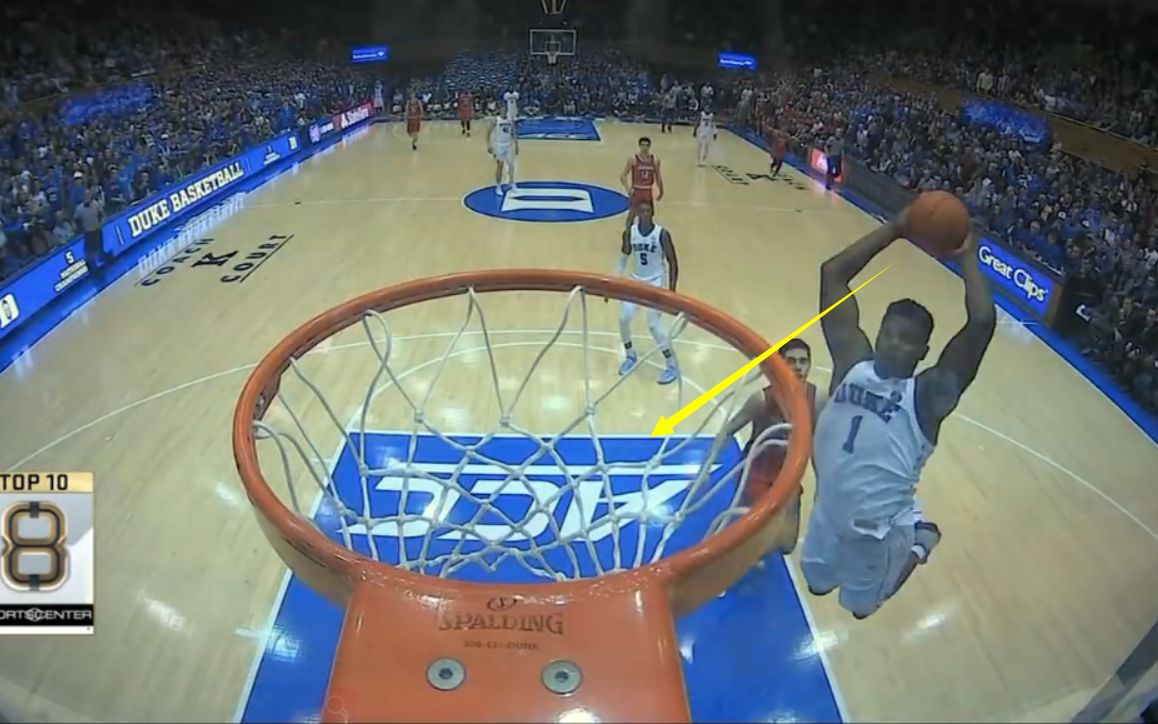 锡安·威廉姆森的十大扣篮——大学篮球亮点(1)