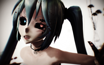 【mmd】那對面的世界和黑化的miku【doll house】