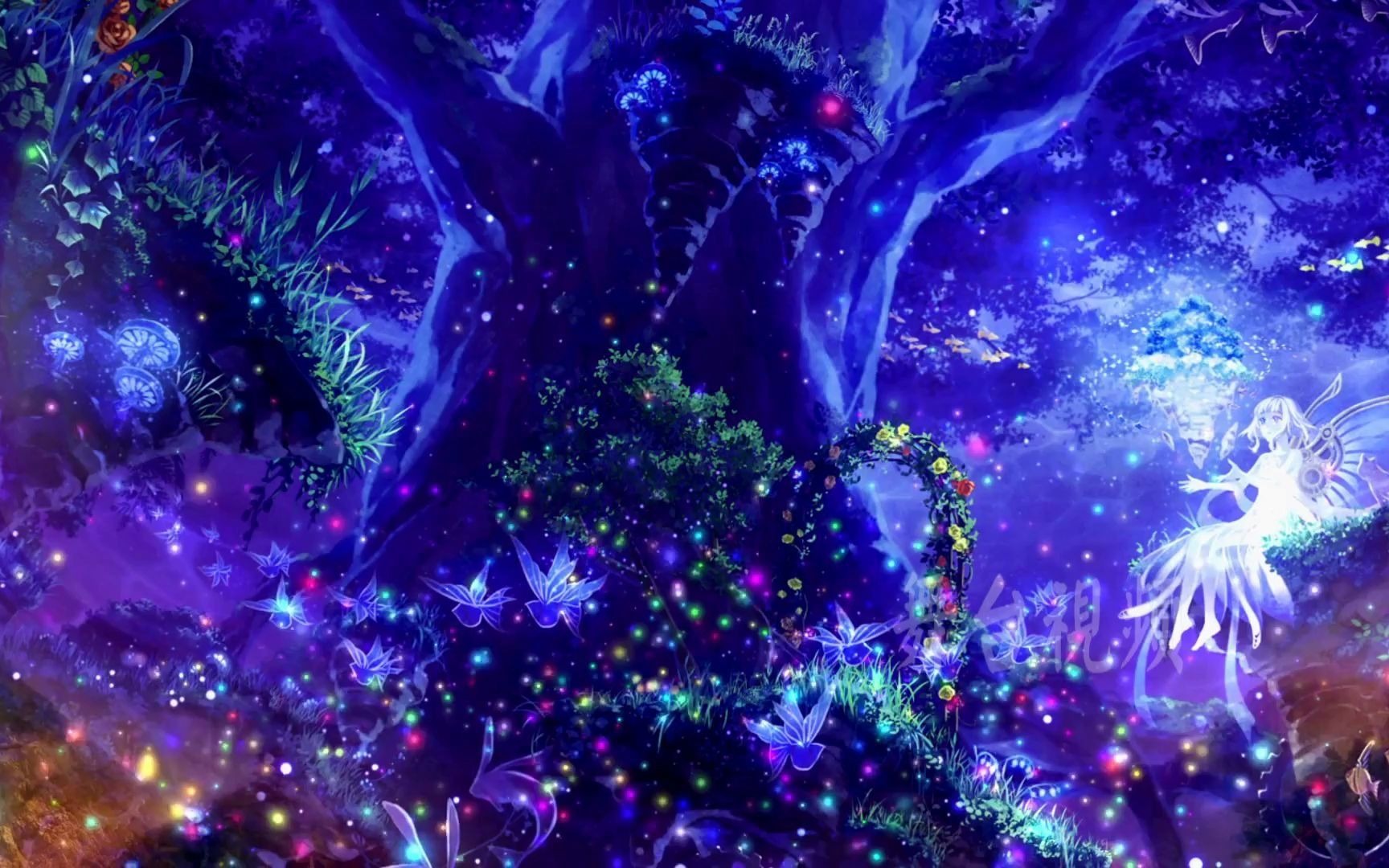 c24卡通森林大树梦幻粒子仙境六一儿童节幼儿园少儿表演晚会舞台演出