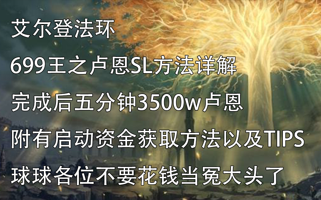 艾尔登法环 699王之卢恩SL方法操作指南(附启动资金获取方法)