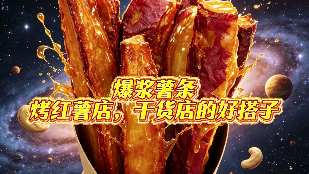 8月14日做烤地瓜生意搭配什么卖更好呢？烤红薯的好搭子-爆浆薯条。