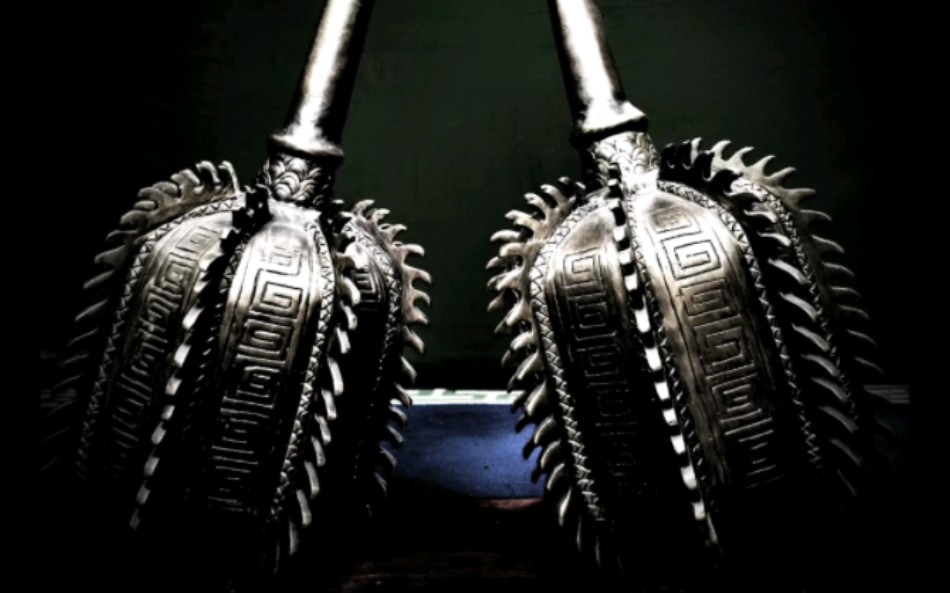 奇门兵器——八棱梅花亮银锤