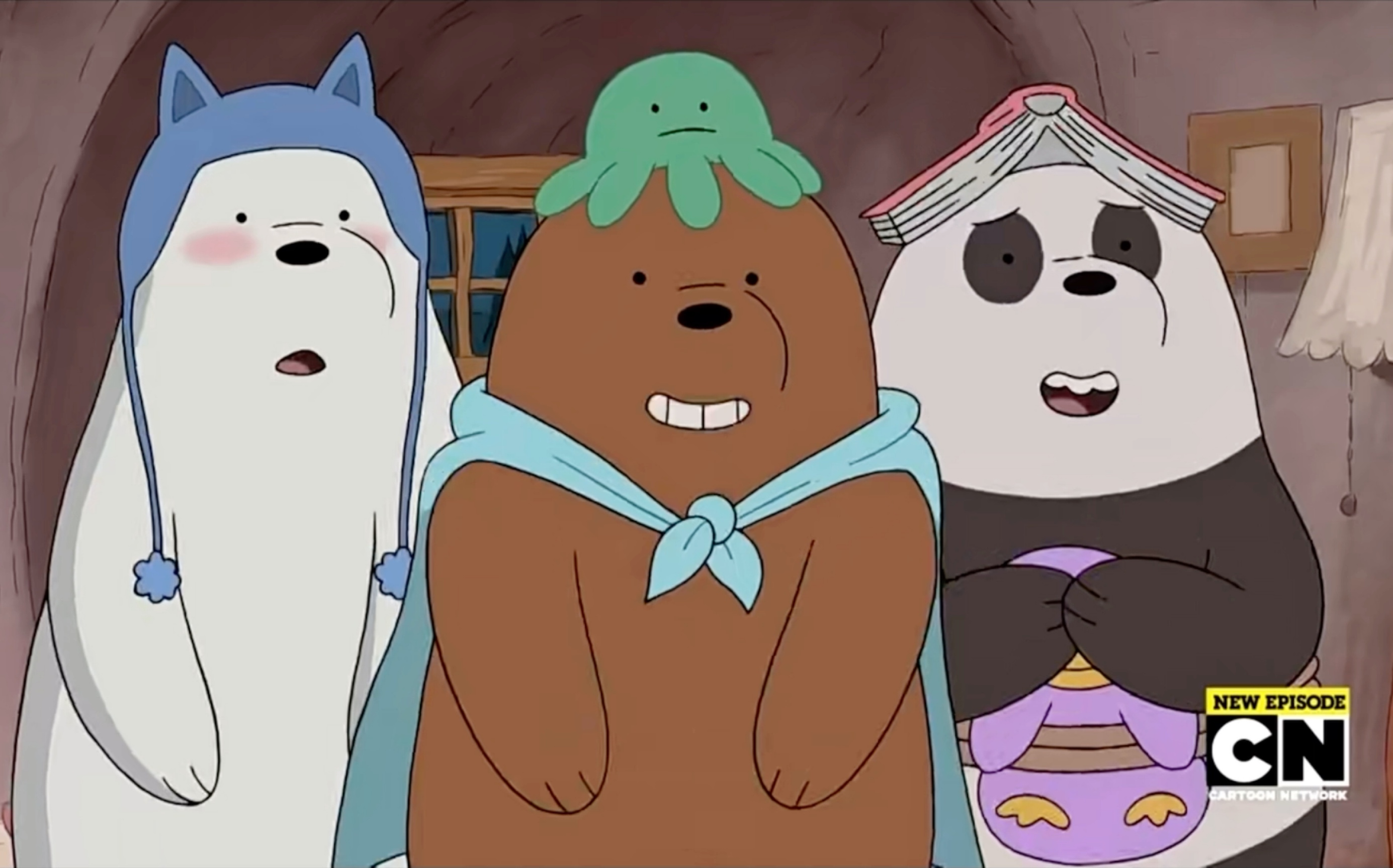 【咱们裸熊】熊熊们听了鬼故事后担惊受怕地睡不着觉