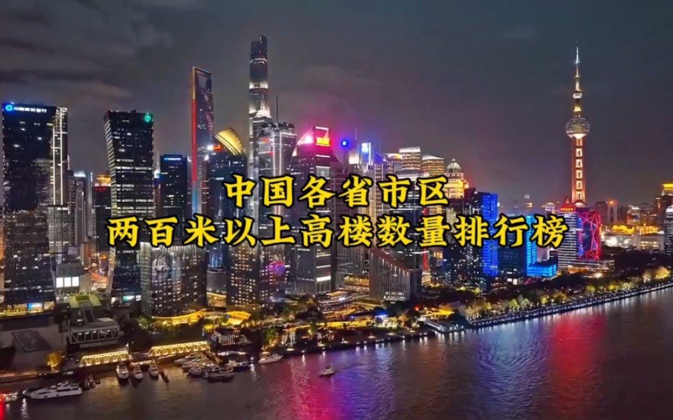 中国各省市区200米以上高楼数量排行榜.(数据截止2023年10月7日).#城市建设 #地标建筑 #航拍哔哩哔哩bilibili