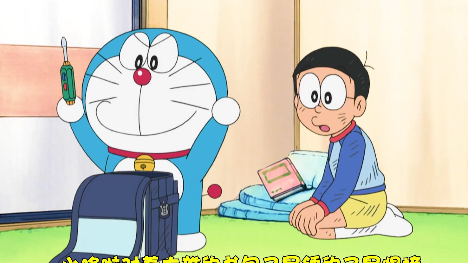 哆啦a梦:大雄的书包改造成了一个超级书包