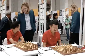 Download Video: 【2024 Chess Olympiad】拉波特专门过来和丁立人握手