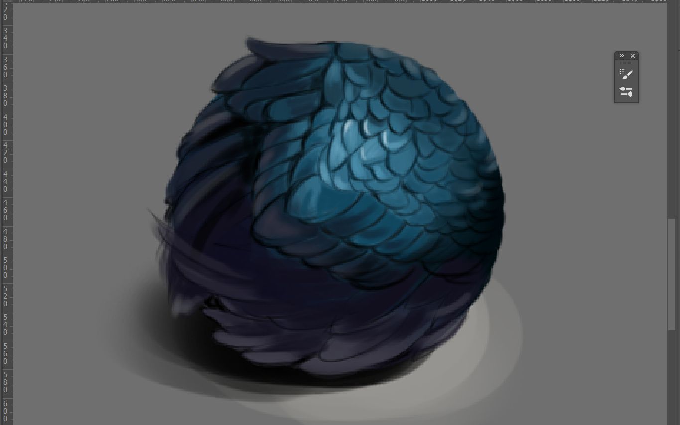 cg原画羽毛材质球练习