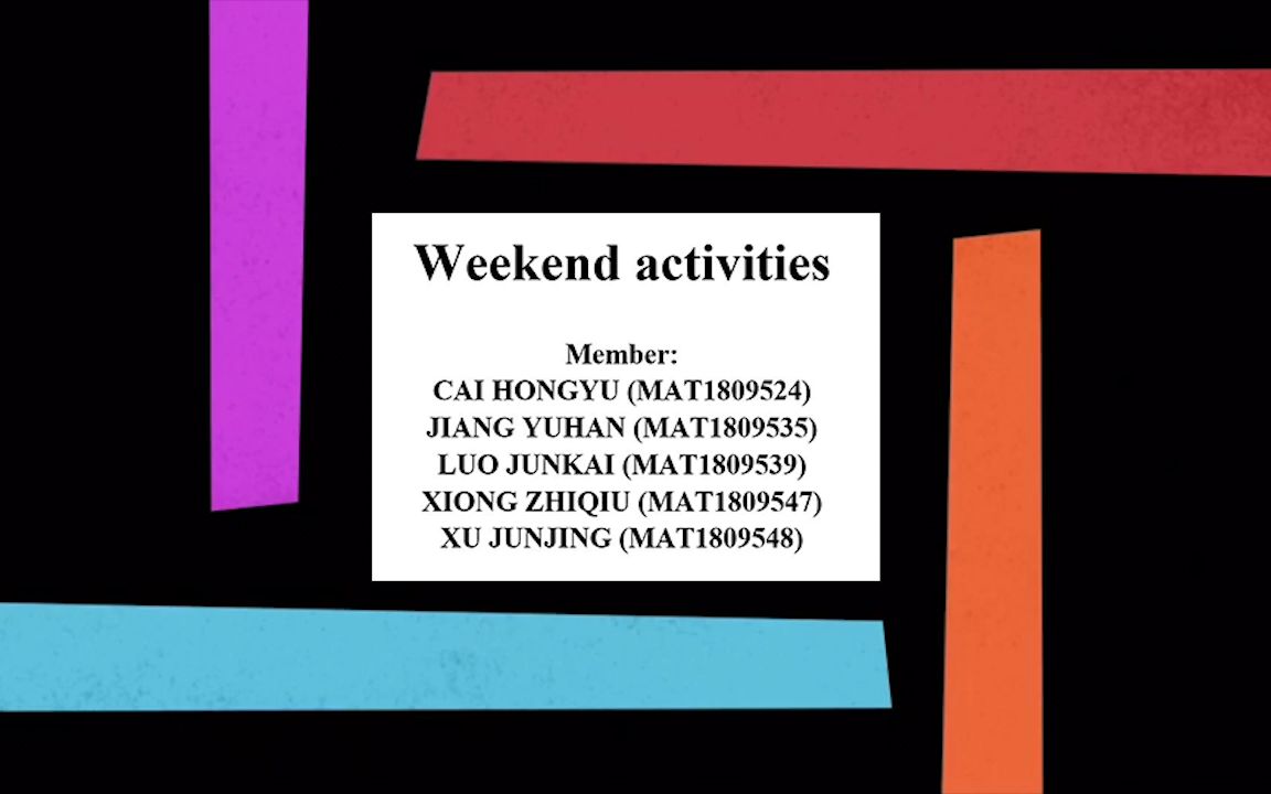 bahasa melayu group video - weekend activities