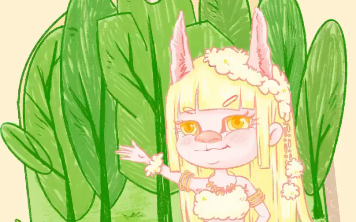 画画练习丨驼妹,羊驼拟人!