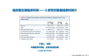 临床医生做临床科研——3.研究对象基线资料统计