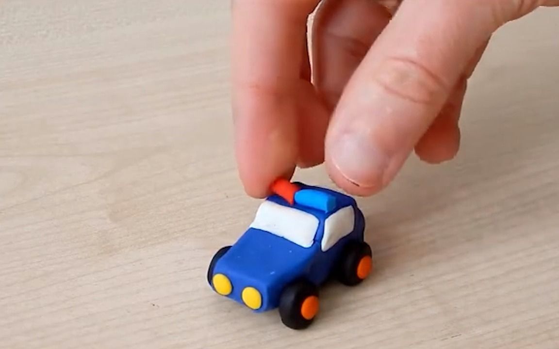 粘土手工制作玩具小汽车,简易儿童手工制作