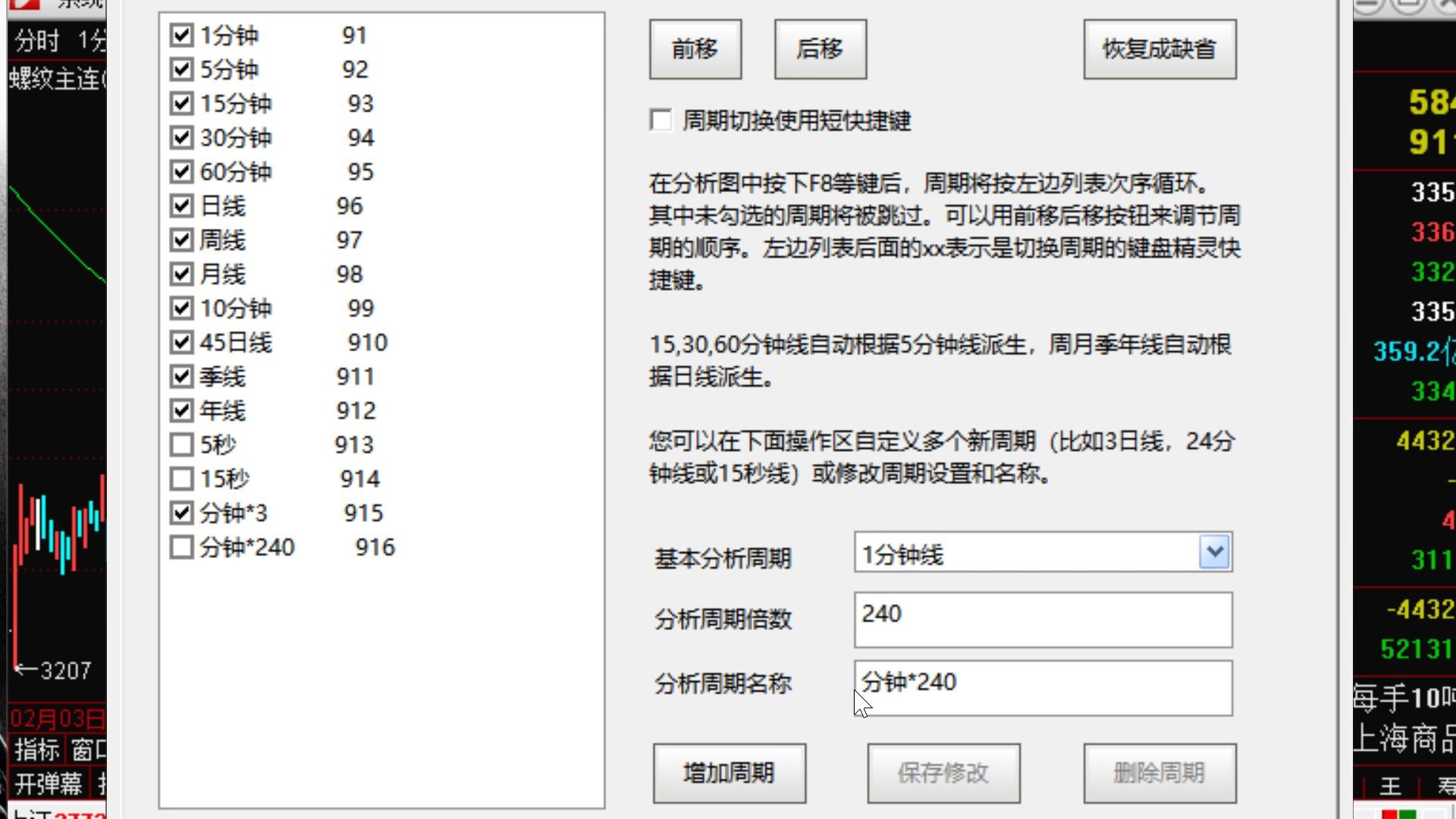 [图]【狙击主力期货技巧】一根均线打天下，EMA100均线，短线操作看5分钟图，中线看4小时图，通达信如何增加周期，EMA如何修改参数，利用该方法可以吃透单边大行情，